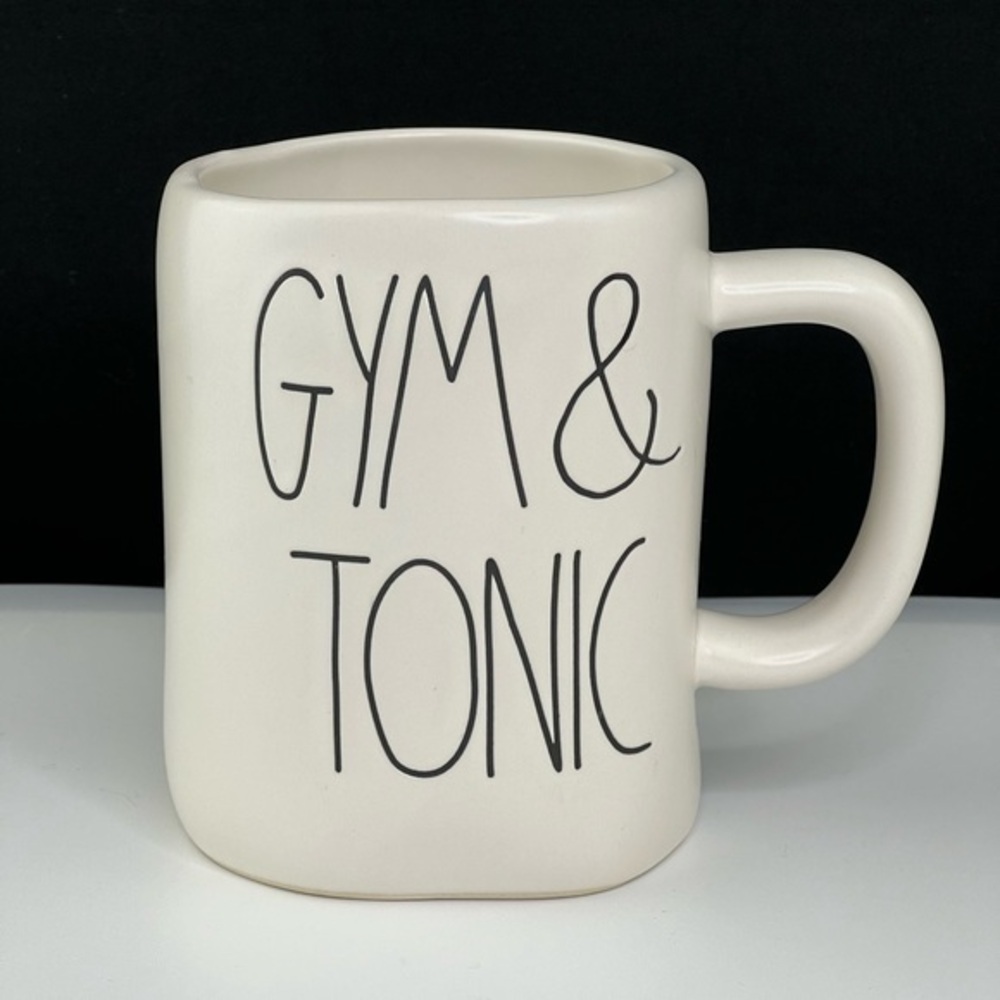 Rae Dunn - 3/$48 - ‘Gym & Tonic’ ceramic mug. NWT Firm!